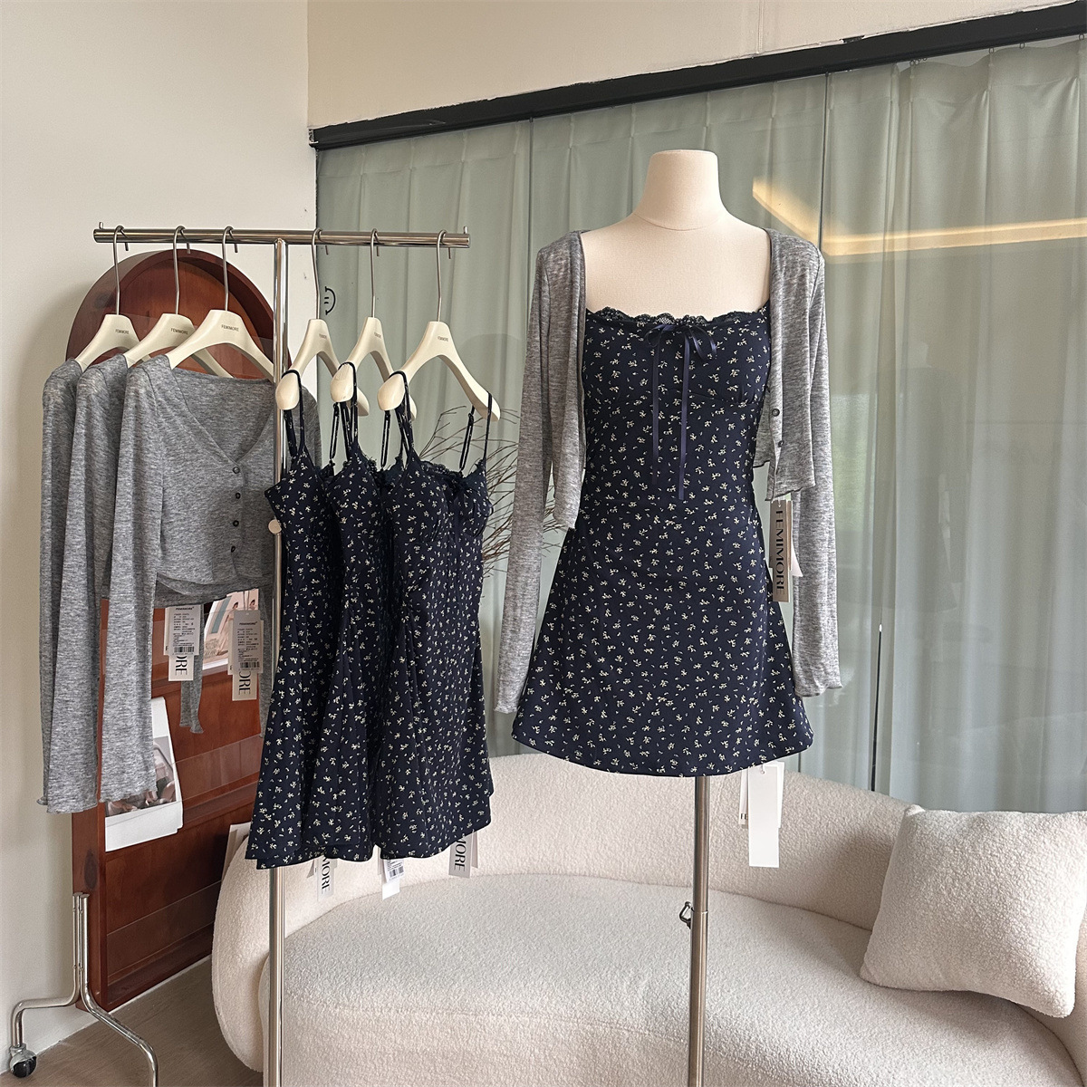 Beihai Garden Floral Suspender Dress Women's Summer Suspender Dress Easiest for Match Hot Girl Design French Little Skirt