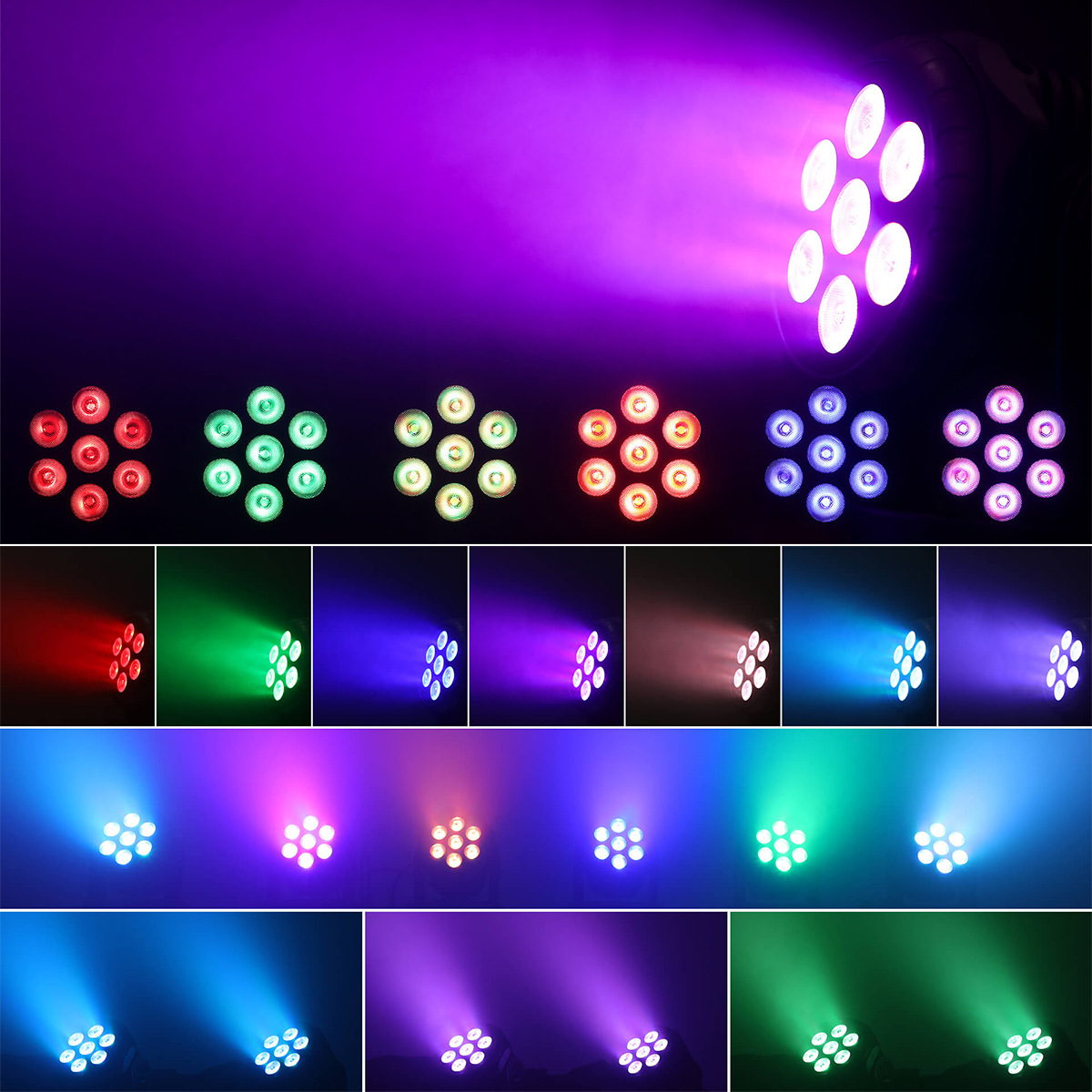 Dapu Stage Light Led 7 Small Moving Head Lights 7 10-Watt Four-In-One Moving Head Beam Lights for Stage Performance