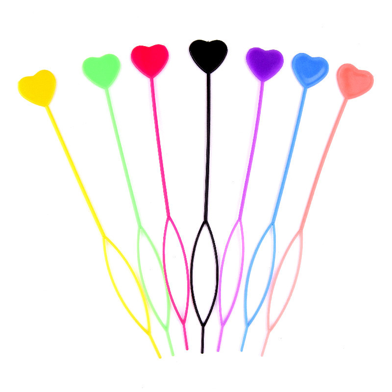 Cross-Border Spot Manufacturer Direct Supply of Love Hair Puller Magic Hair Piercing Needle Hair Piercing Stick Hairdressing Tools Black Color