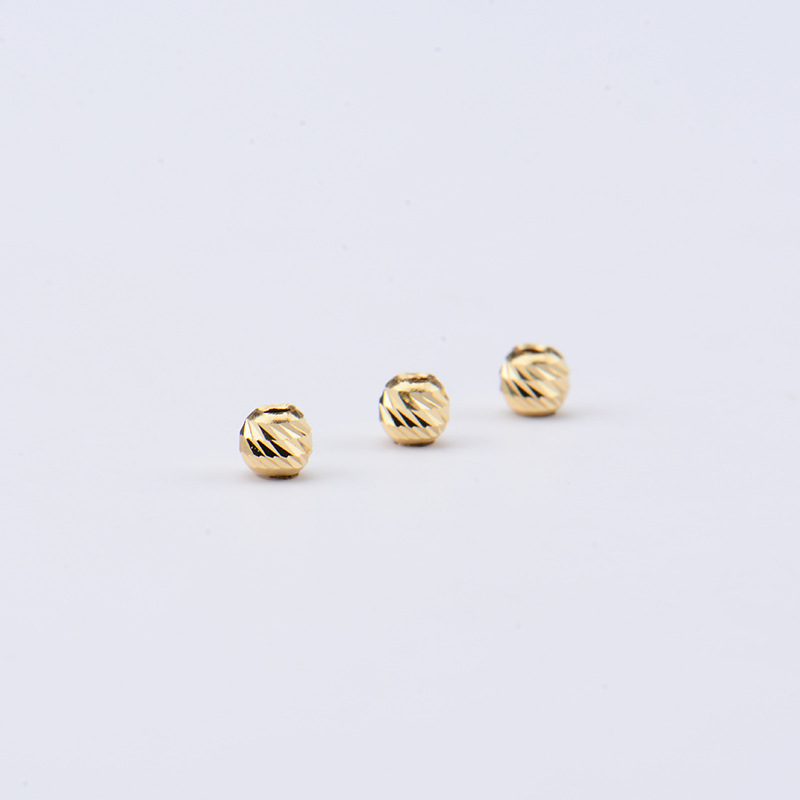 Pure G18K Gold Twill Batch Flower Beads Car Flower Beads Lutong Transfer Beads Spacer Beads Knife Flower Beads Moon Gold Beads