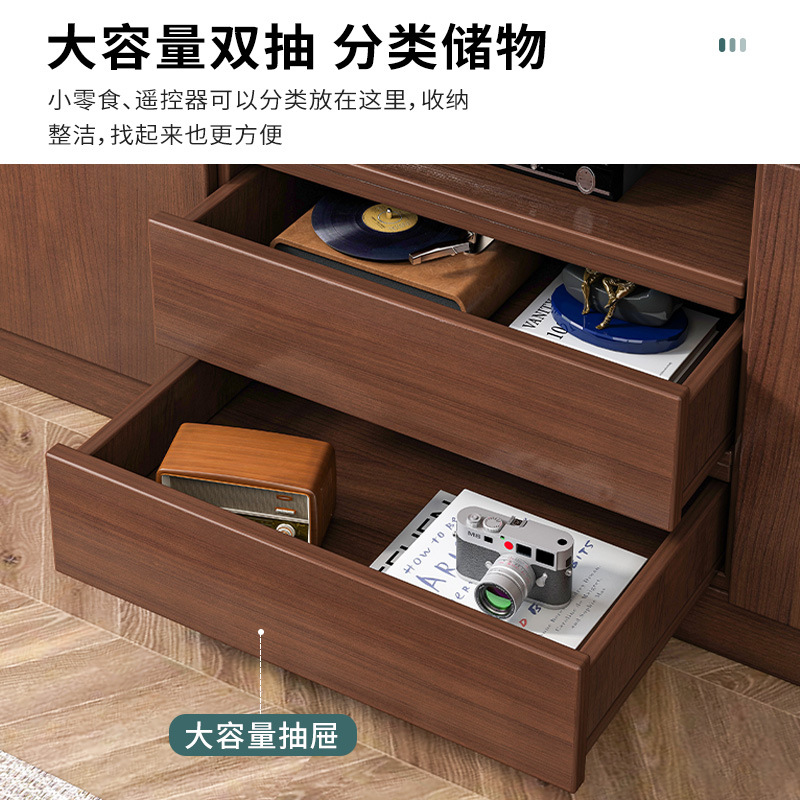 TV Cabinet Coffee Table Floor Cabinet High Cabinet TV Cabinet Living Room Storage Cabinet Small Apartment Light Luxury Bedroom Combination Wall Cabinet