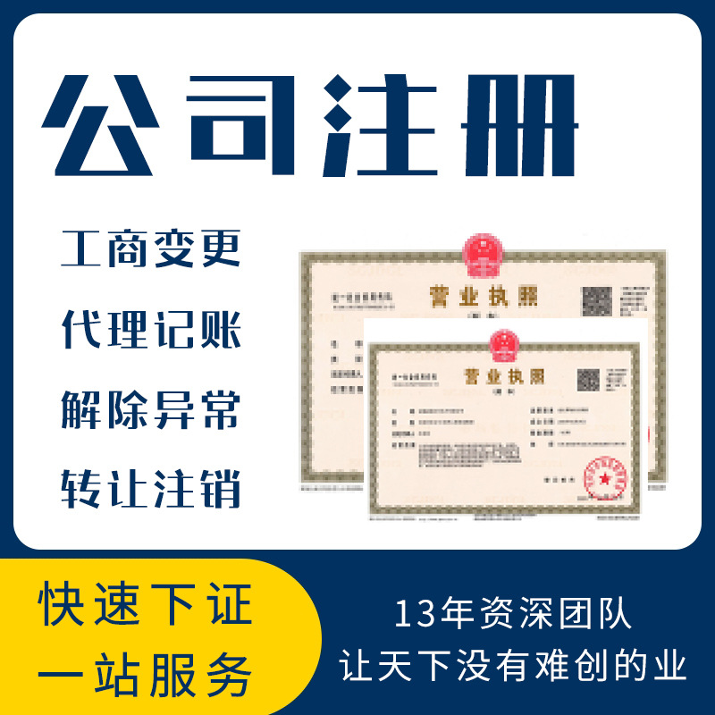 Company Registration Agency, Accounting Agency, Business License Agency, E-Commerce Individual Industrial and Commercial Cancellation
