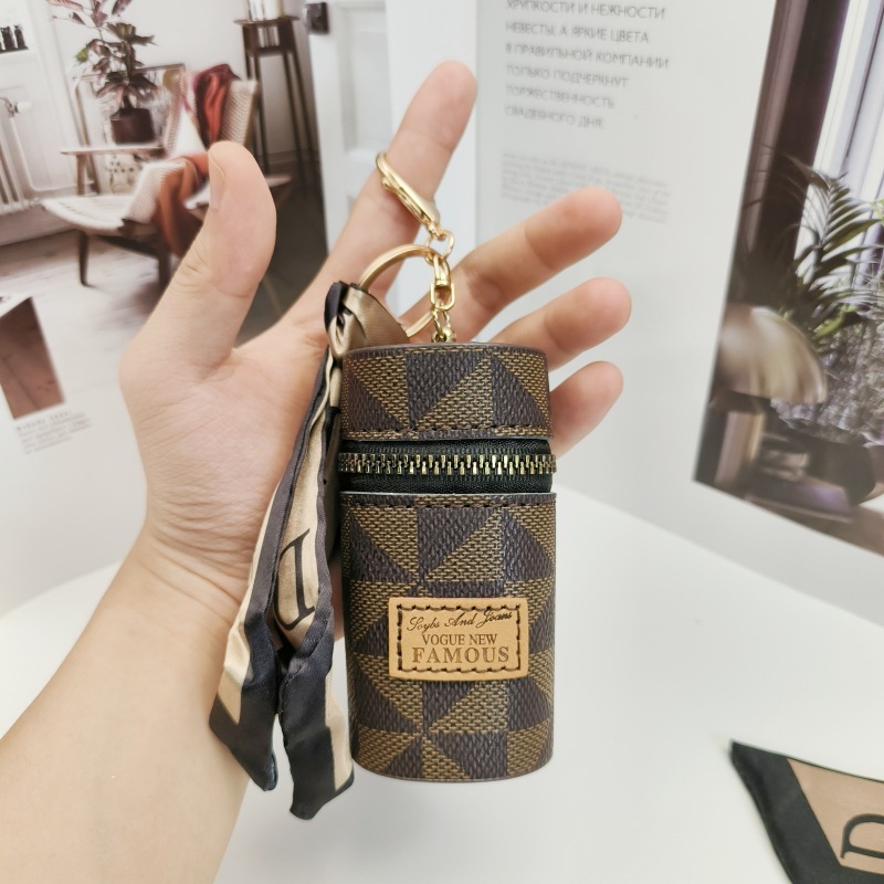 Bucket Mouth Red Envelope Old Flower Mini Cute Coin Purse Keychain Personality Bag Pendant Portable Bucket Bag