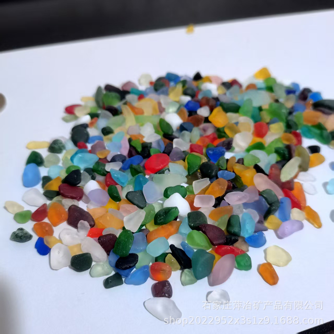 8-13mm Sea Glass Stone Colorfuled Crystal Glass Crushed Sea Particles Without Piercing Hand Frosted DIY Landscaping Decoration Light Transmission