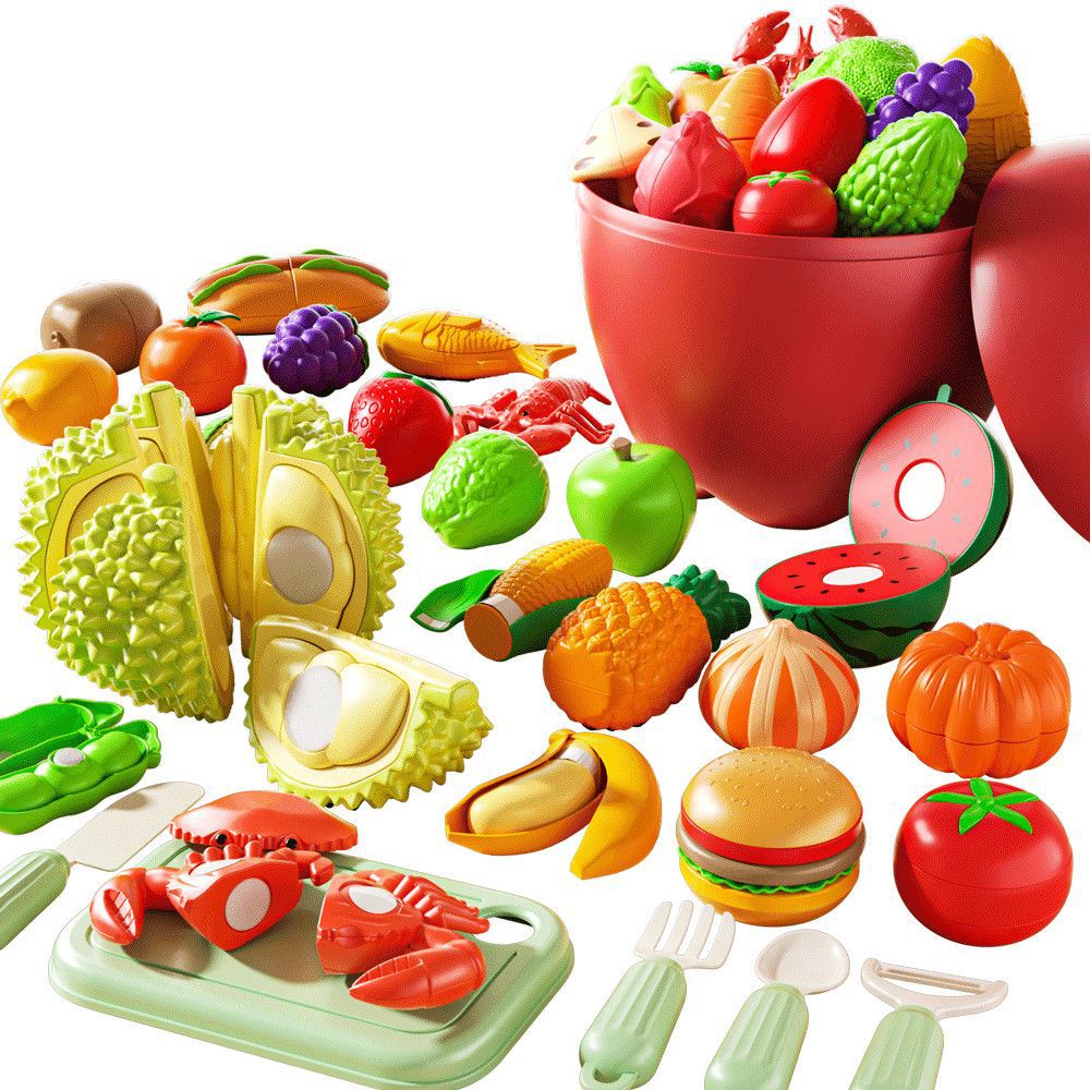 Children's Fruit Chicele Peelable Shell Baby Toy Large Durian Kids Babies Can Bite Artificial Vegetables