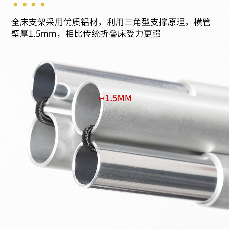 Outdoor Foldableing Bed Portable Widened Camp Bed Aluminum Alloy Lightweight Single Companion Bed Nap Bed Camping Style Bed