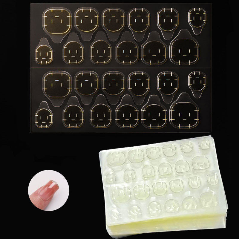 [Factory Supply] Wear a yellow glue super sticky jelly double-sided adhesive nail nail nail sheet waterproof adhesive transparent double-sided
