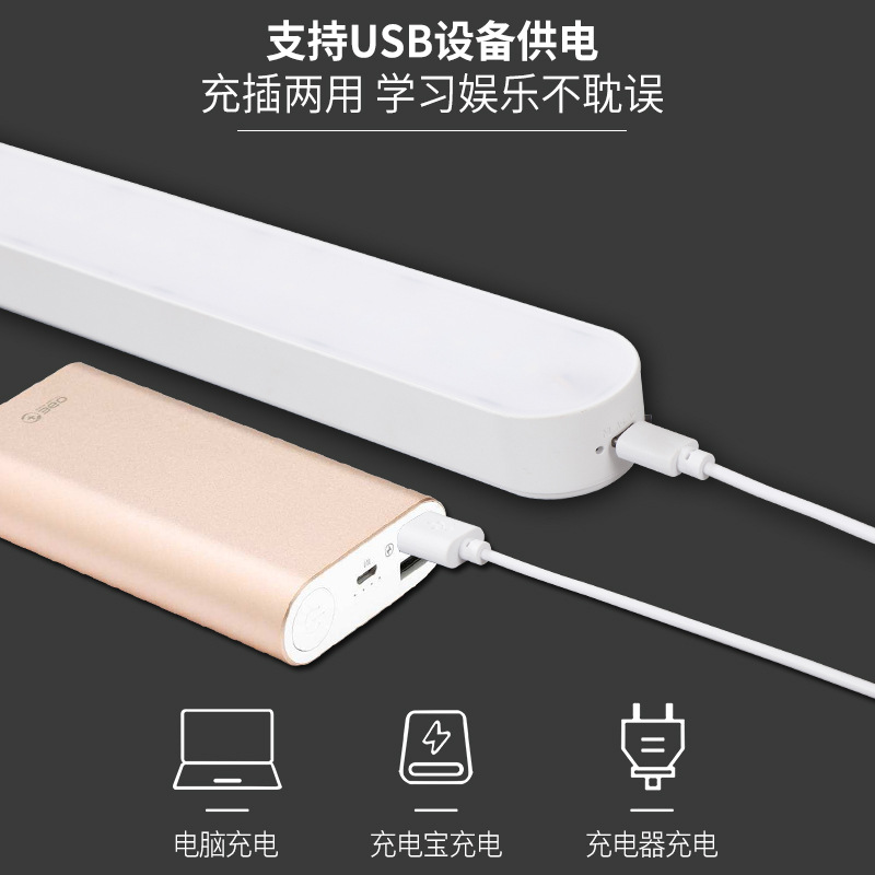 Cross-border desk lamp eye protection student dormitory adsorption led bedroom bedside USB charging magnetic cool tube sound
