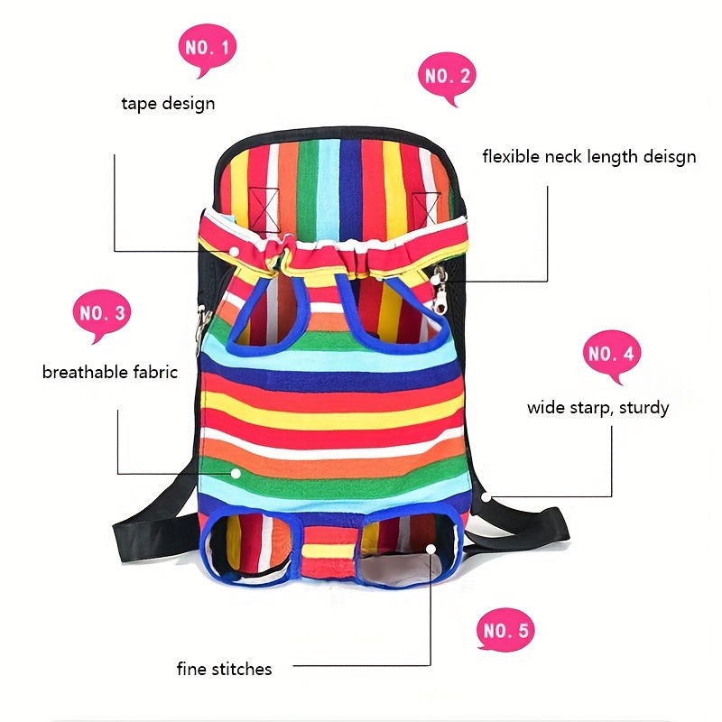 2025 New Cross-Border Dropshipping Breathable Pet Carrier Bag Breathable Adjustable Nylon Pet Cross-Border Carrier Bag