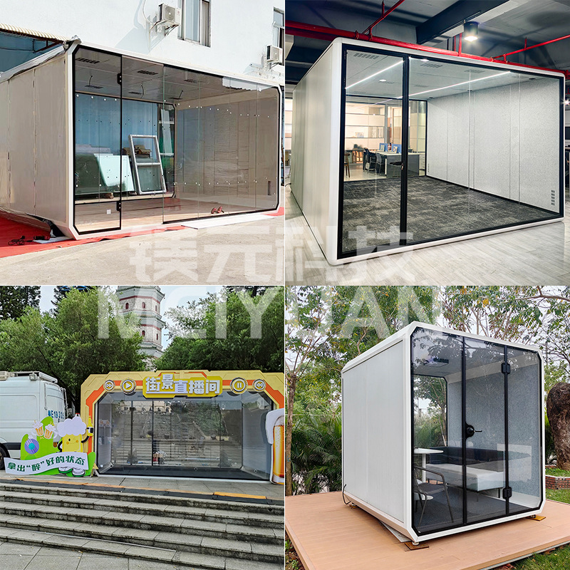 8-person Silent Cabin Soundproof Room Live Broadcast Mobile Silent Warehouse Indoor Soundproof Room Shared Office Conference Room Negotiation Room