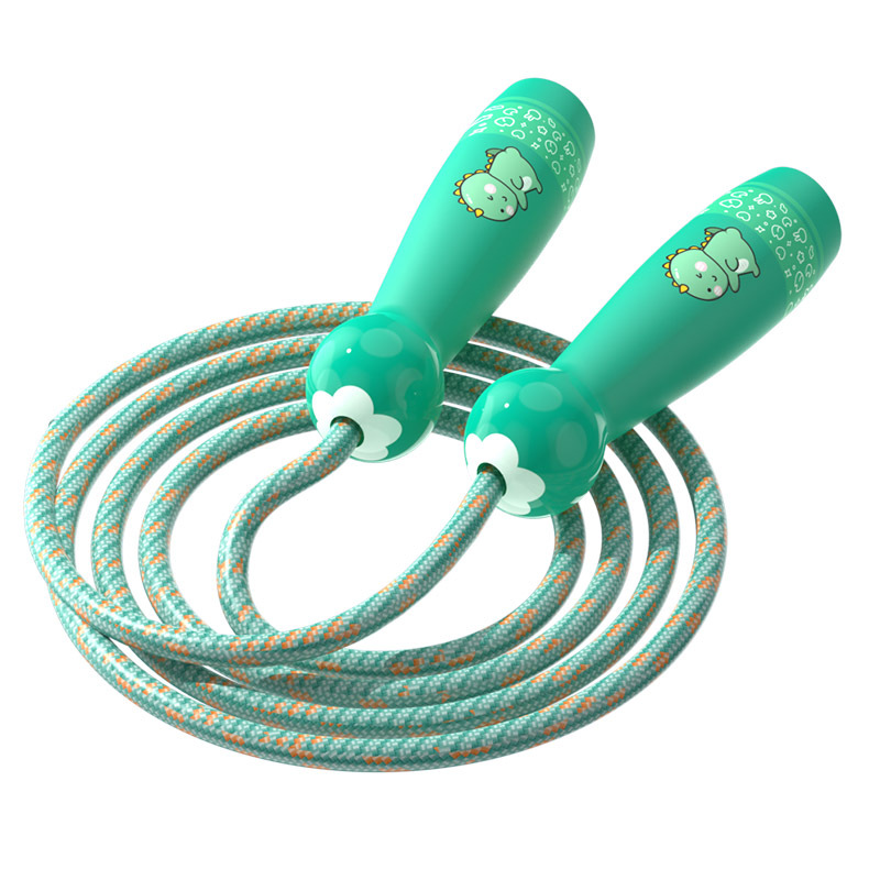 Children's Beginners Skipping Rope Kindergarten Primary School Entrance Examination Exercise Supplies Cartoon Pattern Coarse Cotton Rope Skipping Rope