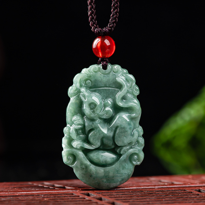 Natural A goods Jade twelve zodiac rat Ox Tiger Rabbit Dragon Snake Horse Sheep Monkey chicken dog pig jade pendant jewelry wholesale