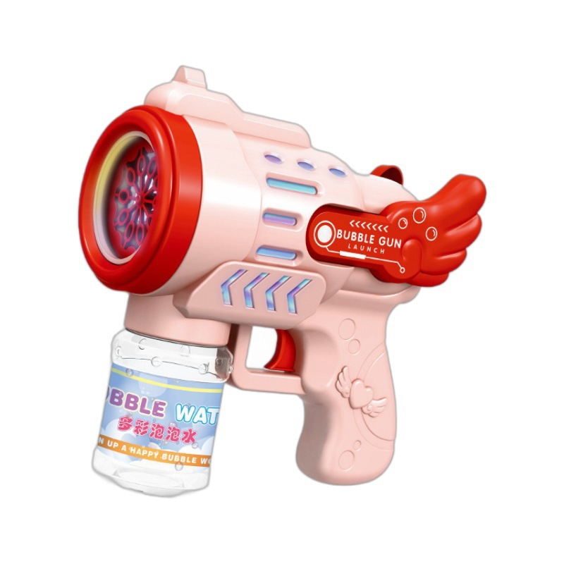 Cross-border porous angel bubble machine trembles automatic bubble gun children's electric toy stall wholesale bubble water