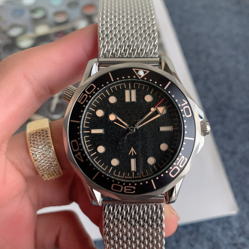 2021 Трансграничная внешняя торговля серия морских коньков для дайвинга спортивные мужские бизнес повседневные часы с сетчатым ремешком