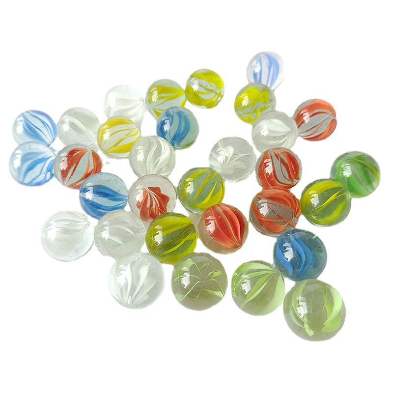 Transparent Eight-Petal Glass Ball 14Mm16Mm19Mm25Mm Kidsren's Checkers Game Machine Petal Glass Marble Ball