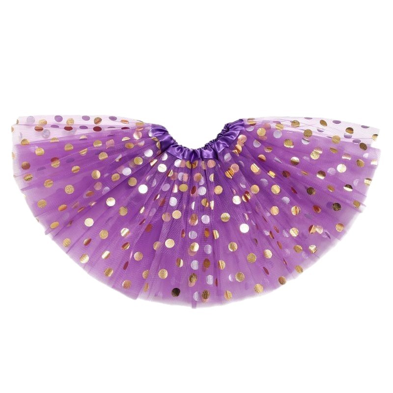 Amazon Aliexpress European and American Kidsren's Polka Dot Sequined Tutu Skirt Polka Dot Dance Skirt Tutu Gauze Skirt Manufacturer Polka Dot