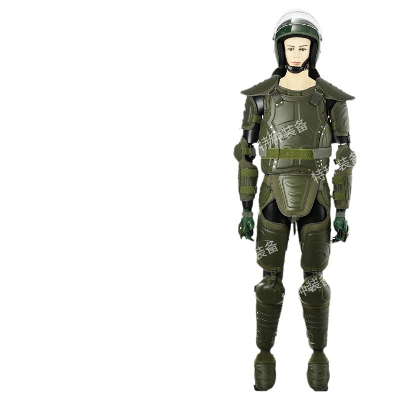 Anti-Riot Clothing Anti-Riot Armor Suit Stab-Proof Clothing Stab-Proof Clothing Self-Defense Clothing (Including Helmet) Green