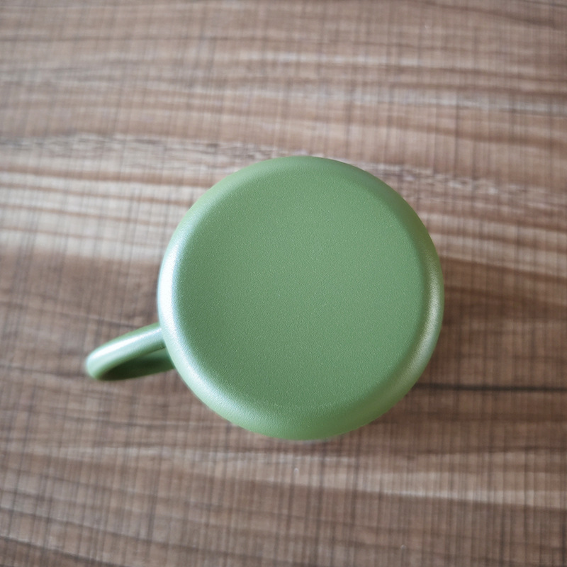 Cross-Border Stainless Steel Coffee Cup 304 Double Steel Tea Cup with Handle Thermos Cup Vacuum Portable Mug with Logo Printed on It