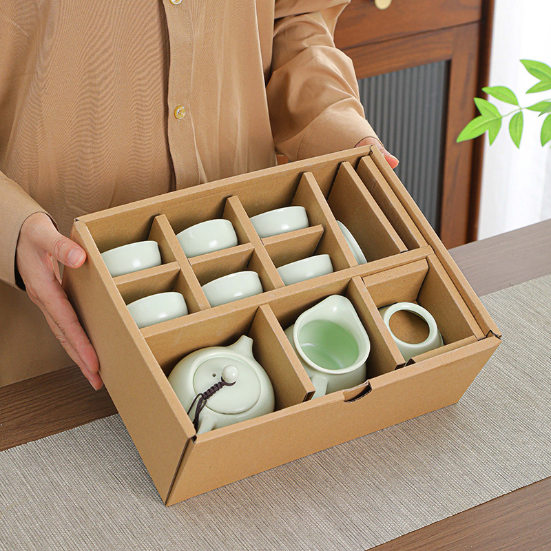 Dingyao Tea Set suit Activity Gift Giving Kung Fu Complete Set of Tea Set Gift Belt Boxed Gift suit Household Ceramic Tea Set