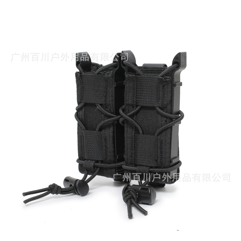 Cross-Border Outdoor Tiger-Style Buckle Double Quick-Draw Functional Bag Molle Mounted Adaptation Tactical Girdle Vest in Stock