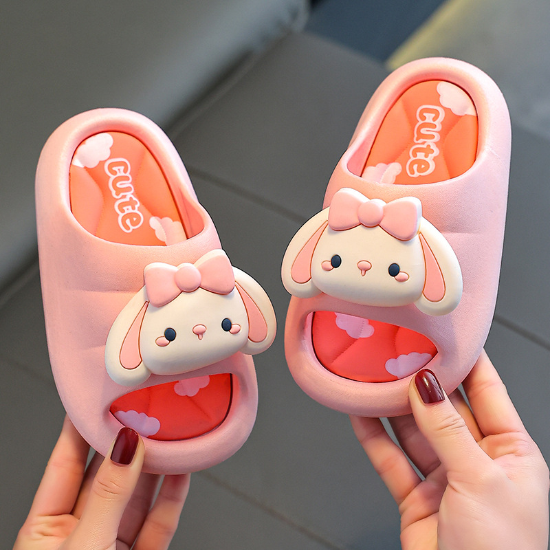 Summer Girls' Sandals and Slippers Princess Cartoon Indoor Non-slip Bathroom Bath Cute Soft Bottom Small and Medium-sized Children's Slippers