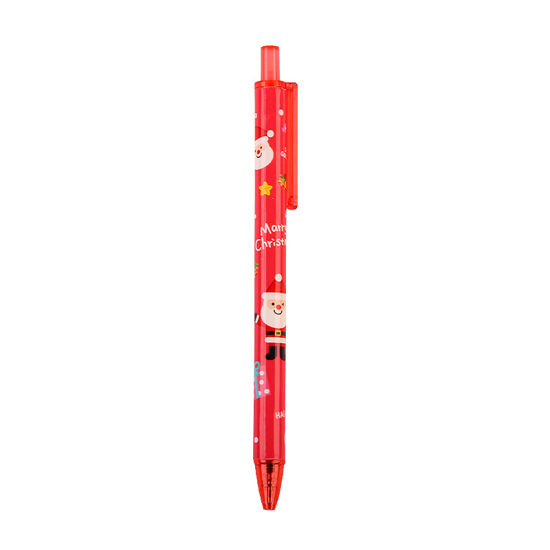 Christmas Gift Santa Gel Pen Students Press Pen Stationery Pressing Blackwater Pen Sign Pen
