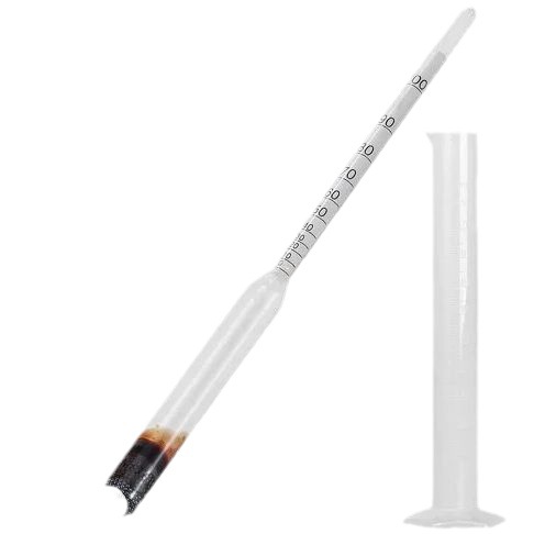 Measuring cylinder suit hydrometer liquor concentration meter brewing tester alcohol meter density meter alcohol meter 0-100