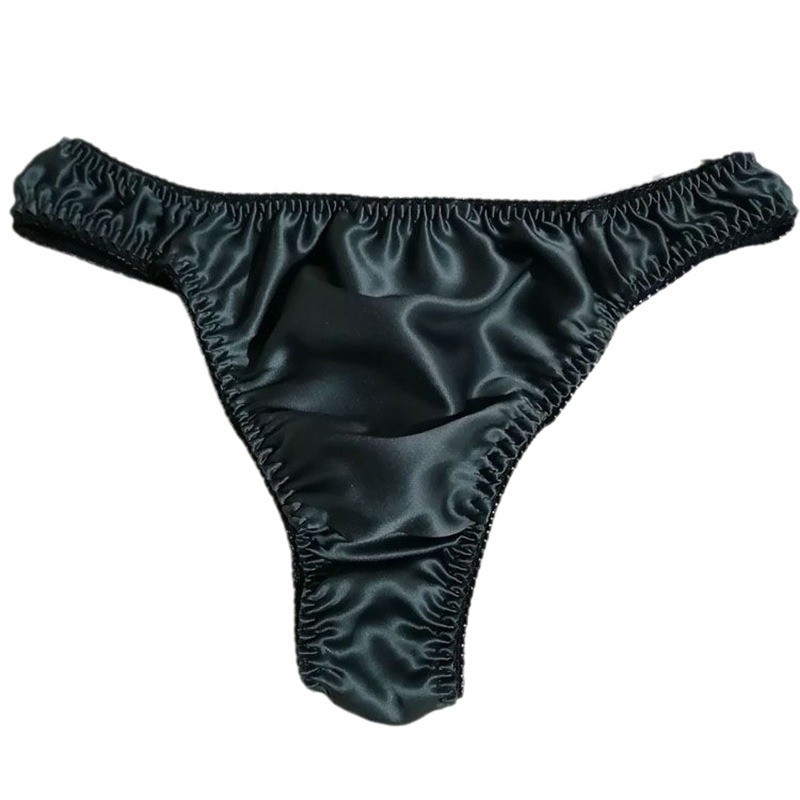 Cross-Border Spot Mulberry Silk Sexy Underwear, Silk Underwear, Large Size Briefs, Men's and Women's Couple Thong
