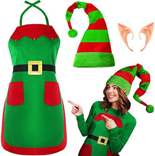 New Christmas decorations Christmas holiday costumes Christmas kitchen apron family party supplies hat