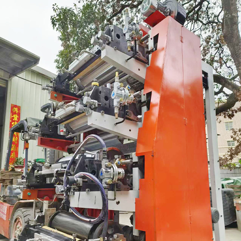 Ordinary 4 Color Vertical Flexographic Printing Machine Four Color Synthetic Paper Indent Printing Machine Small Plastic Film Color Printing Machine