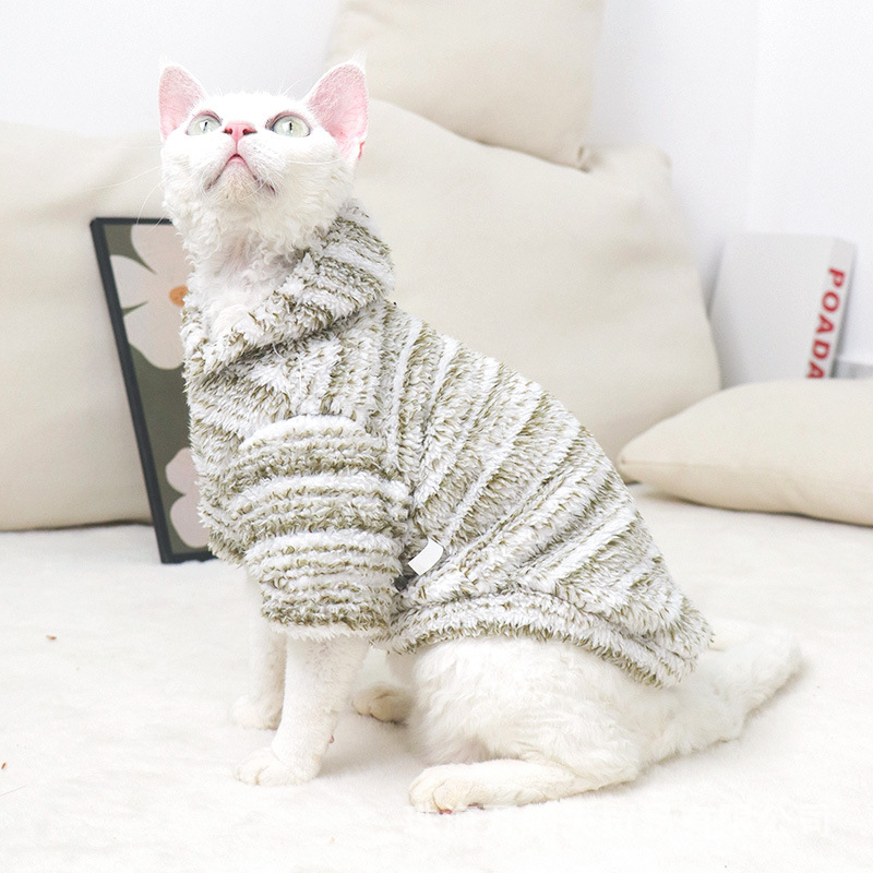 Cross-border Devins Fax hairless cat clothes autumn and winter comfortable velvet autumn and winter warm cat clothing wholesale in stock