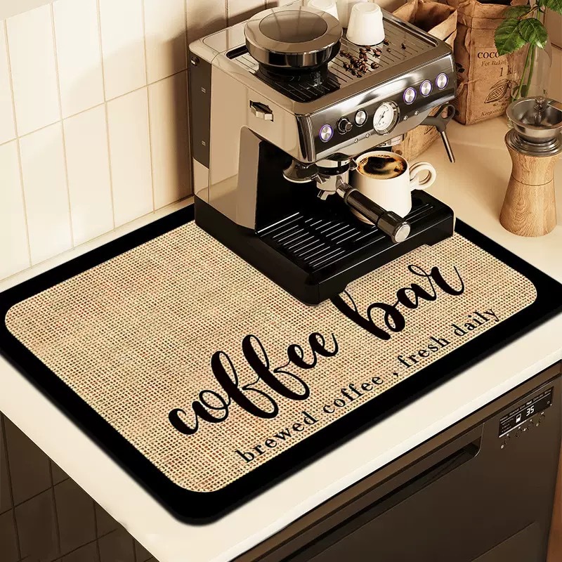 temu generation coffee kitchen diatom mud drain mat high temperature resistant anti-scalding heat insulation drying mat absorbent placemat