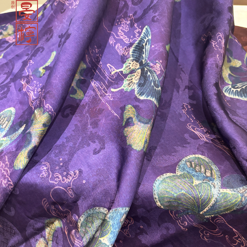 Ткань Сяньюнь с высокой точностью для одежды Чонгсань из шелка Дьяскореи, высококачественная ткань Го Feng