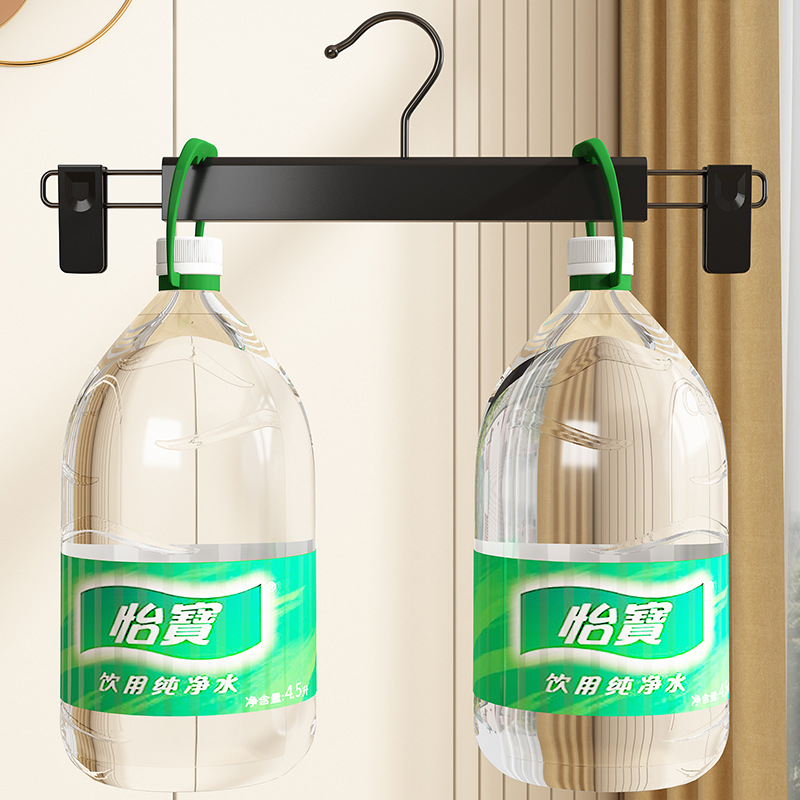 Strong Seamless Retractable Trouser Rack Plastic Trouser Clip Non-Slip Wholesale Black Clothing Store Home Adult Trouser Hanger Thickened