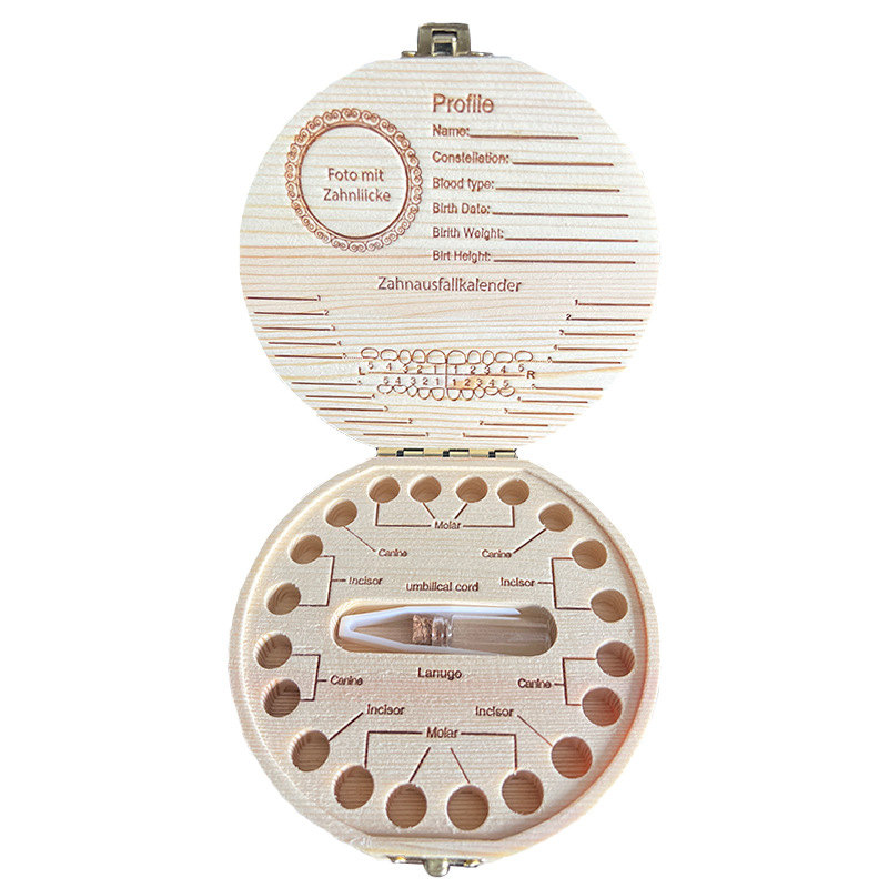 Children's nipple box baby fetal hair collection nipple storage commemorative box boys and girls baby clothes tooth storage commemorative box