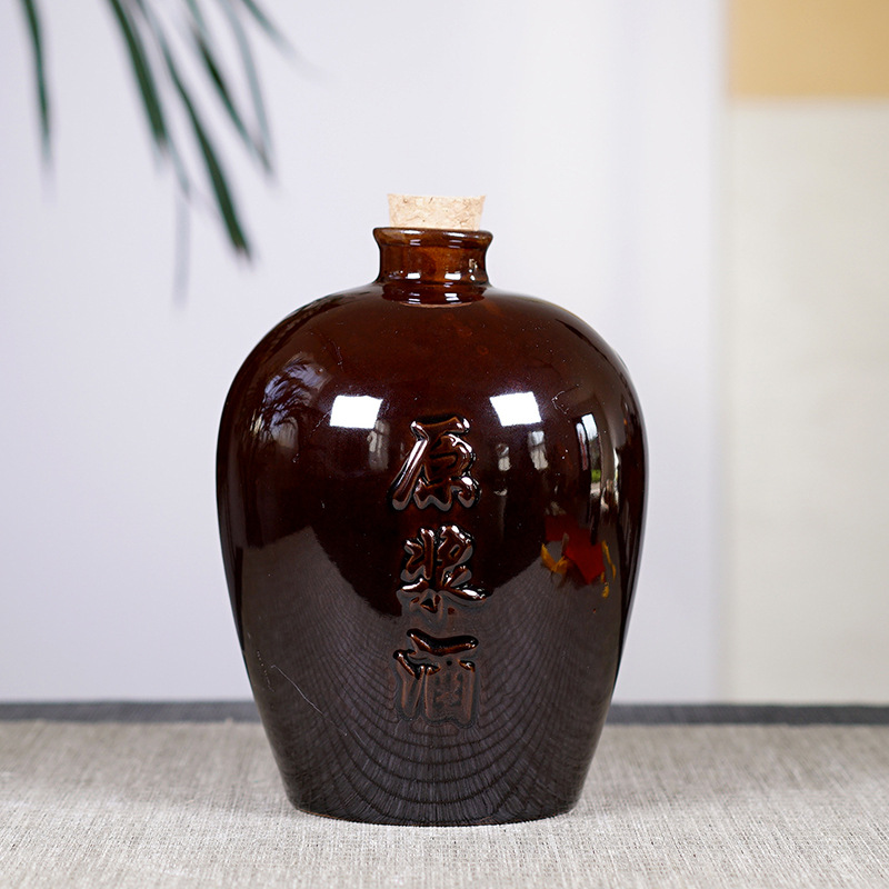Ceramic wine jars one catty two catties three to five catties empty wine bottles handmade wine bottles puree wine household wine cans manufacturers