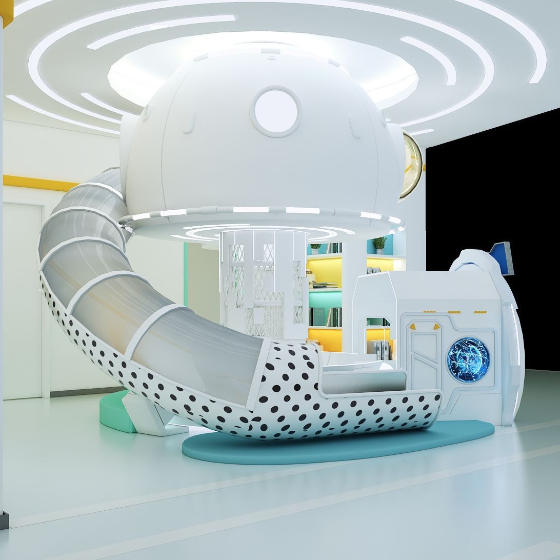 Custom Processing of Science Fiction Naughty Castle, Children's Fun Family Paradise, Shopping Mall Science and Technology Museum, Future Style Amusement Facilities Processing