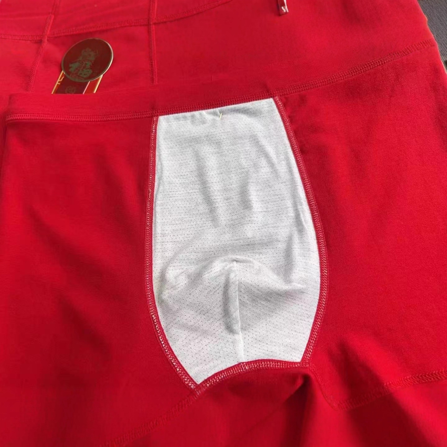8103 # Optional Size: Men's Red Zodiac Year 95% Combed Cotton Simple and Comfortable Men's Boxer Briefs Wholesale