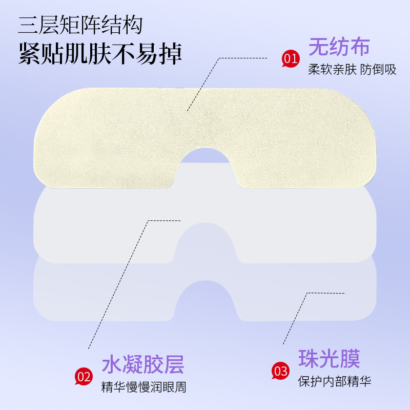 Pure Secret Lutein Eye Mask Film Hydrogel Eye Patch for Relieving Eye Fatigue Male and Female Universal Anthocyanin Eye Patch