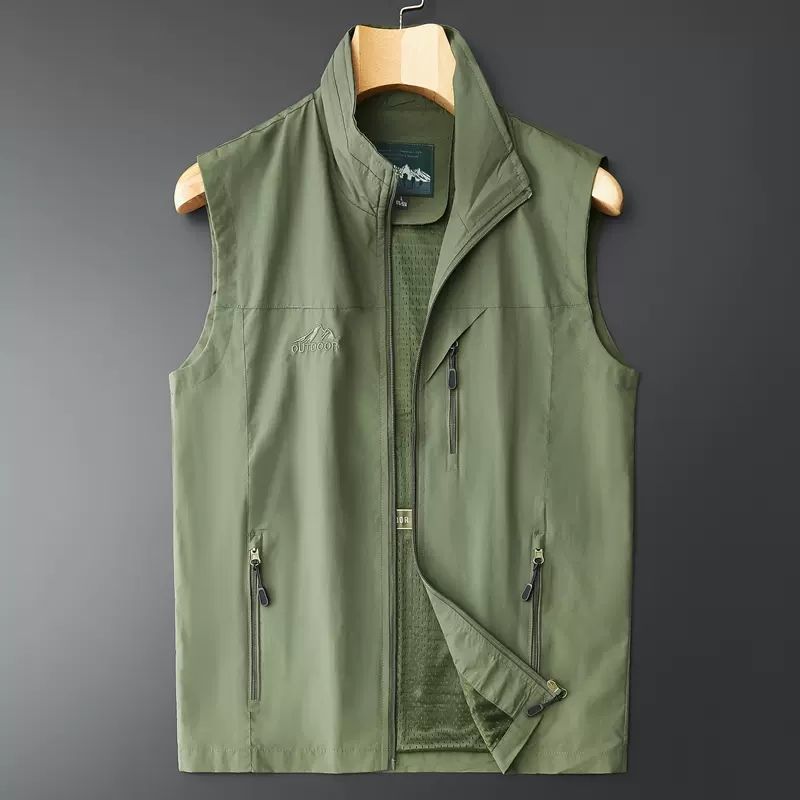 New Vest Men's Summer Thin Sleeveless Waistcoat Men's Casual Vest Jacket Men's Spring and Summer Vest