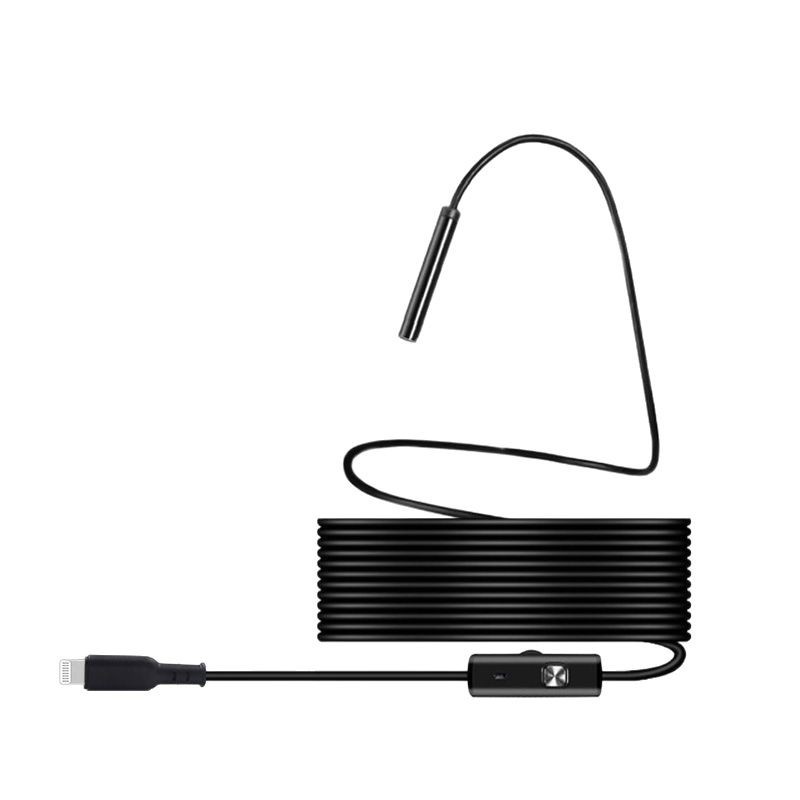 ios apple in-line hd industrial pipe endoscope waterproof hd camera apple phone endoscope