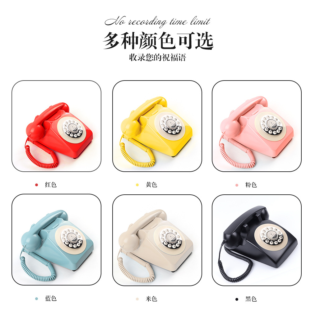 Old vintage recording telephone antique wedding party landline card phone message book home phone wholesale