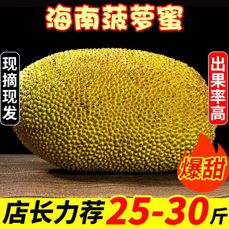 Hainan Sanya Yellow Flesh Jackfruit Fresh Fruit Fake Durian a Whole Red Flesh Jackfruit Wholesale Free Shipping