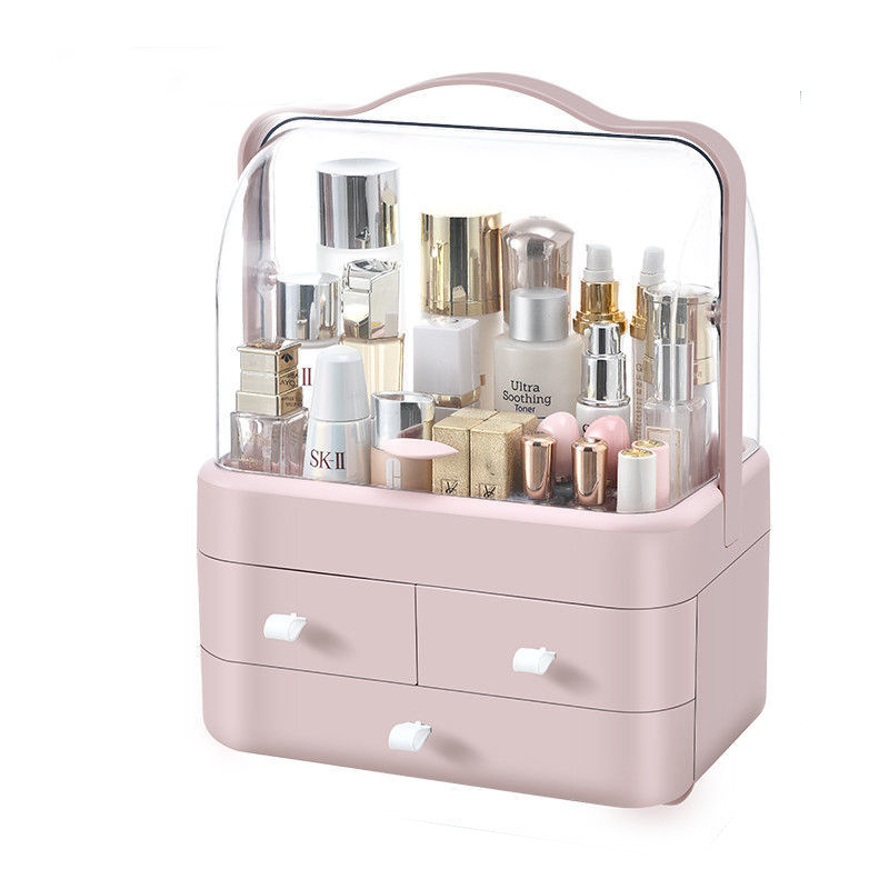 Portable Internet-famous Cosmetic Storage Box Dust-proof Storage Rack Drawer-type Desktop Skin Care Household Lipstick Dressing Table