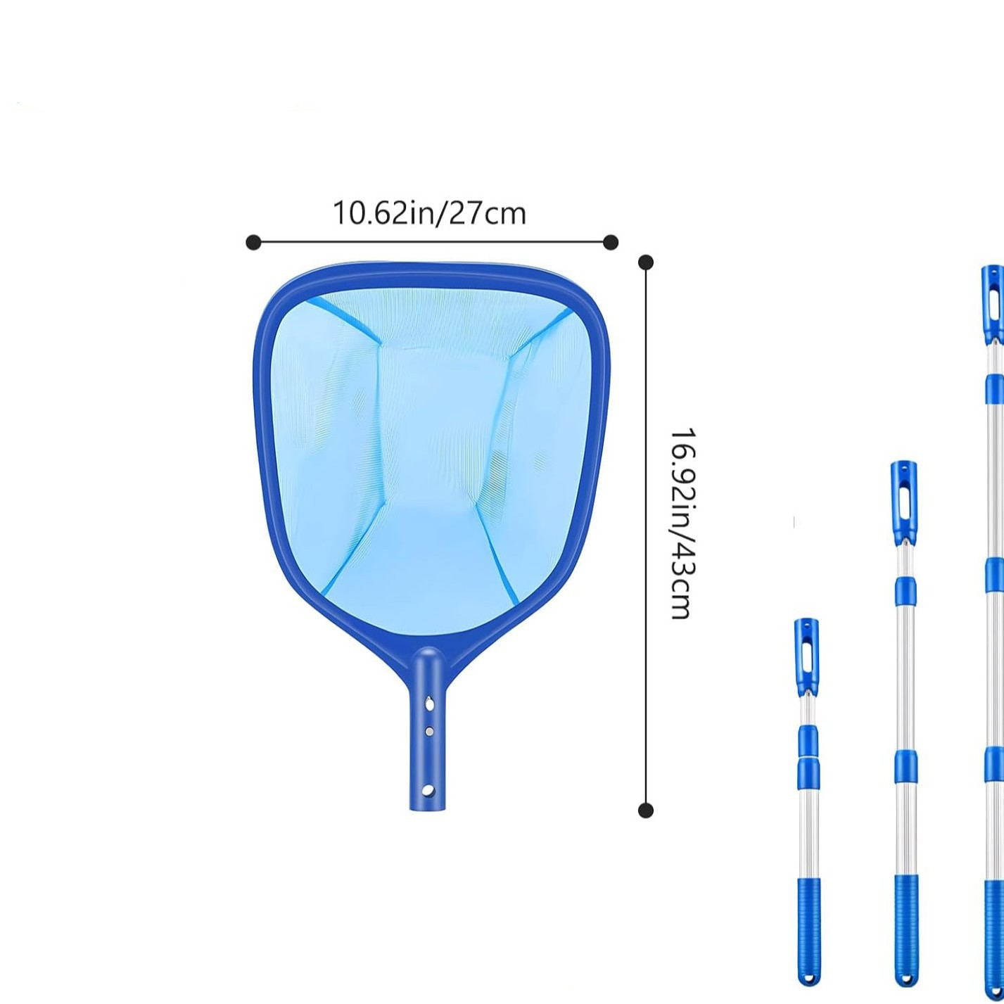 Swimming Pool Cleaning Supplies Accessories Fish Pond Leaves Deep Water Shallow Water Fishing Leaf Net Skimming Flat Net Aluminum Alloy Rod Tube