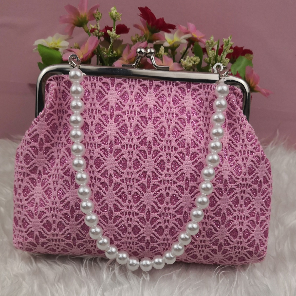 Новая большая сумка для мобильного телефона 6 дюймов, золотая паутина, вечерняя сумка с жемчугом, ключница