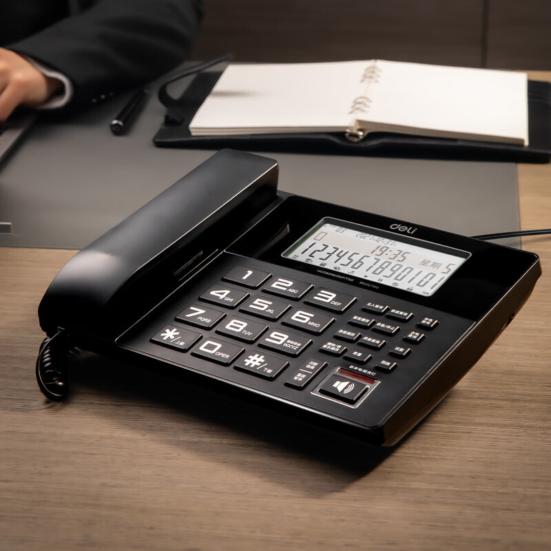 deli 799 RecordinG Telephone Fixed Landline Office Home Data Display 4G Memory Card