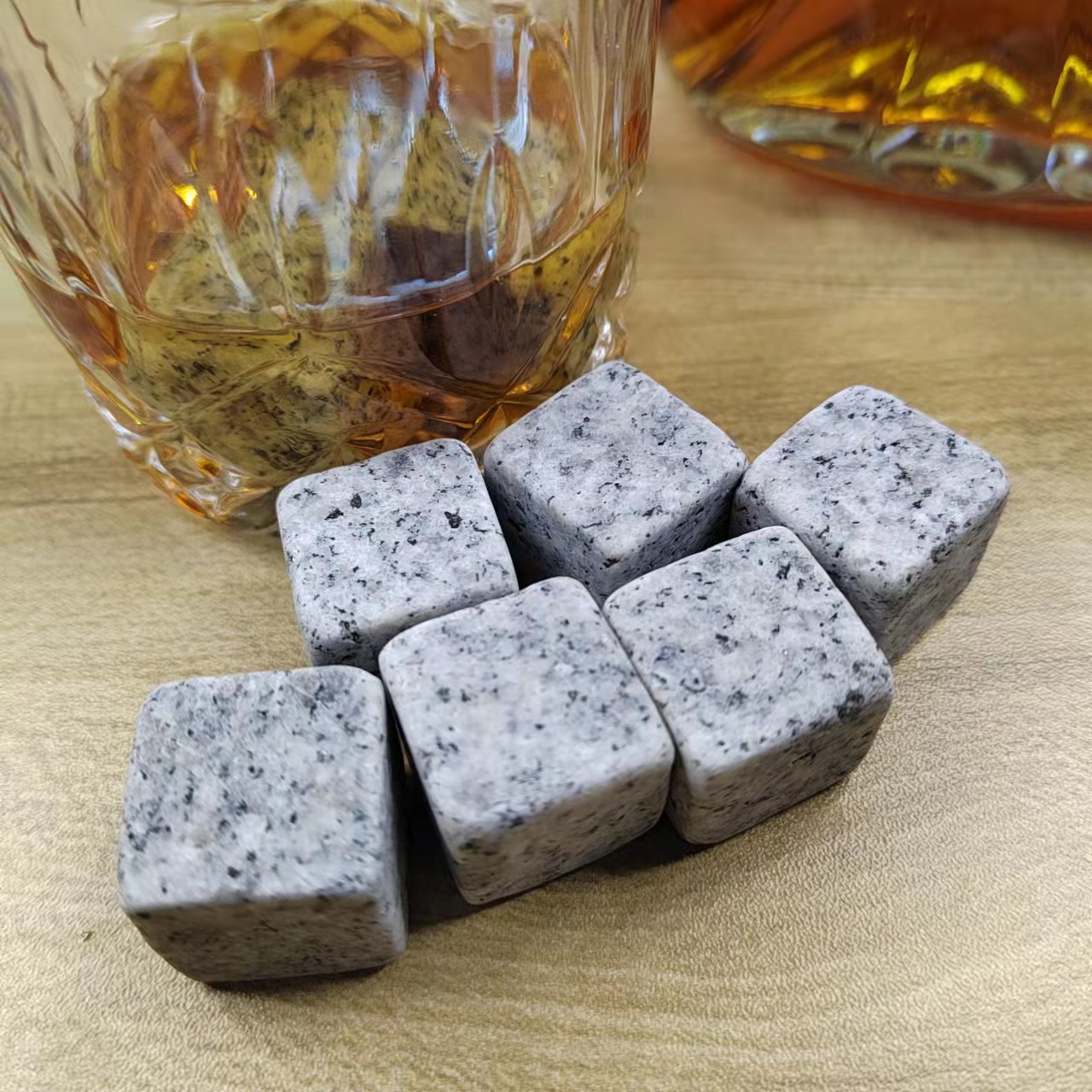 Whiskey Stones, Whiskey Ice Stones, Light Gray Marble Ice Cubes, Ice Granules, Red Wine Decanting Stones, Flower Stones