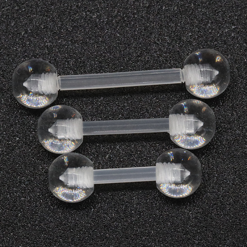 Оптовая продажа прозрачных пирсинг-украшений для ушей и губ, носовых стержней, акриловых стержней для губ