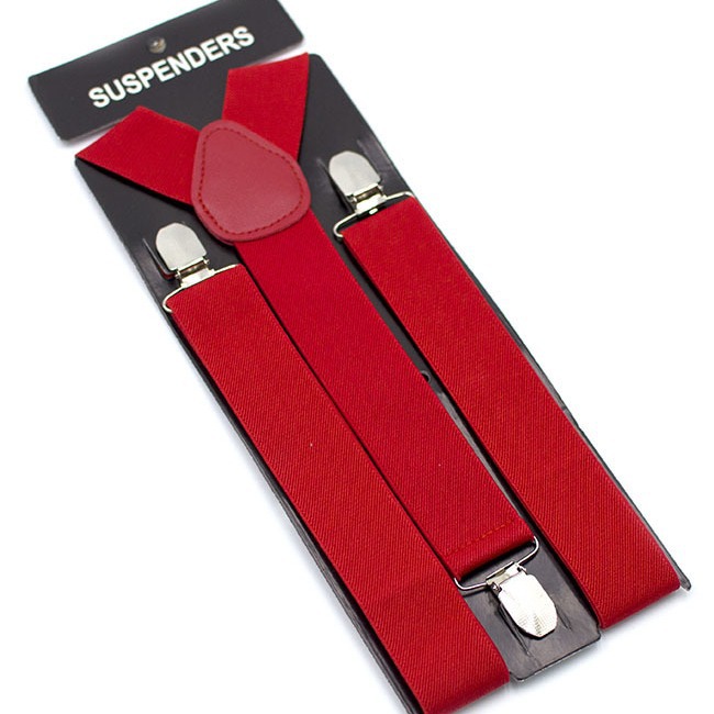 Adult 3.5cm Men's Strap High Elastic Hanging Pants Suit Pants Strap Clip 3 Clip